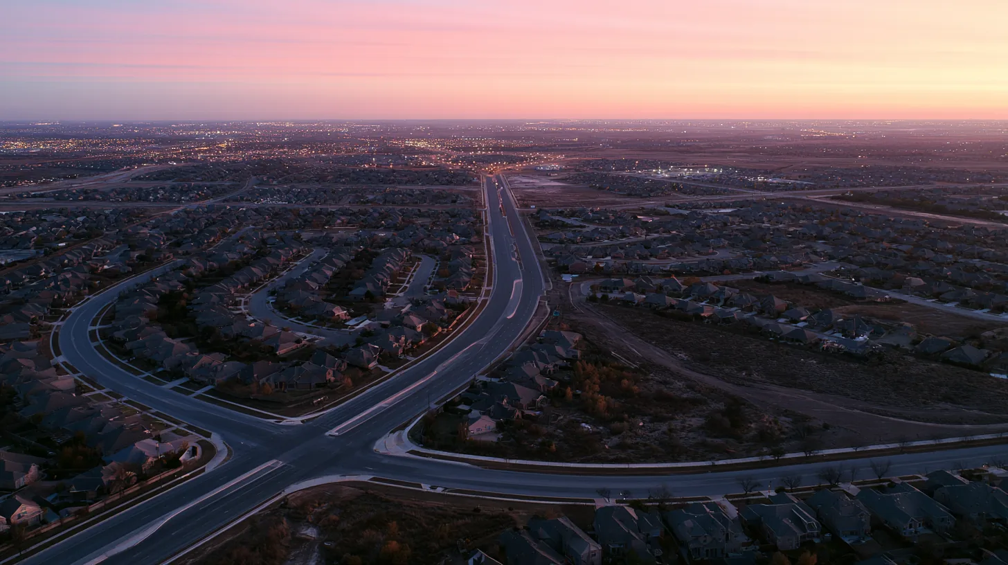 Debt Consolidation Loans illustrated by an aerial American scene